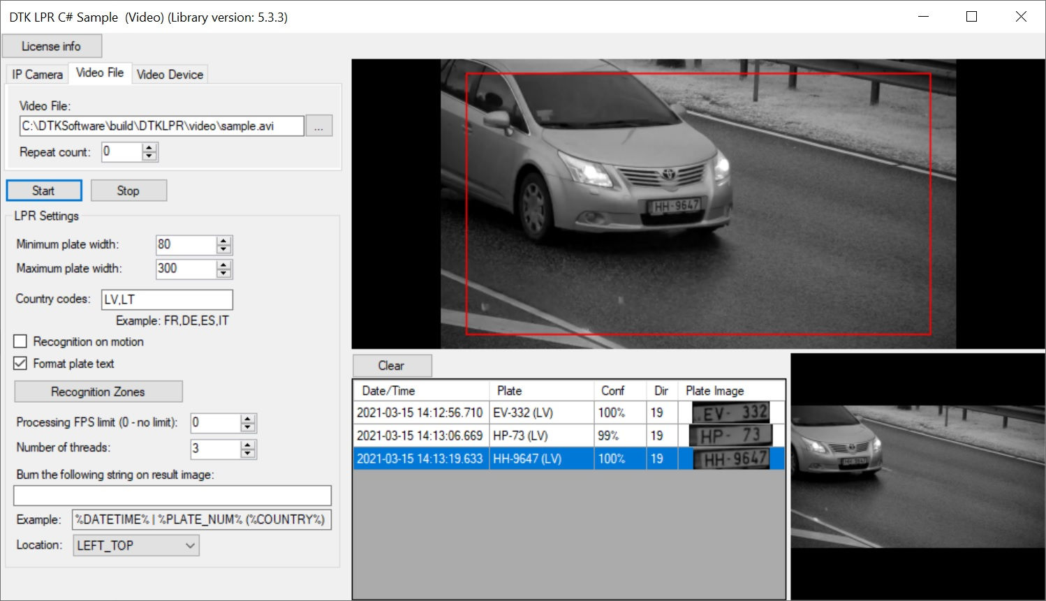 License Plate Recognition SDK 5.3.3 full